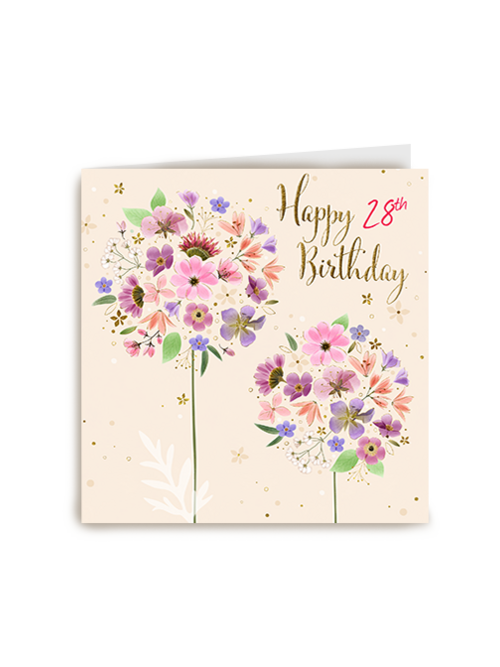 Verjaardagskaart Hallmark | Turnowsky Happy Birthday Bloem Roze