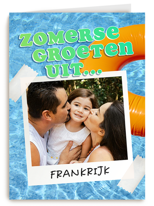 Fotokaart Groetjes Uit | Fotokaart Hallmark | Groetjes Uit | Zomer Groeten Uit Zwembad