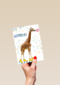 hoera met deze giraffe met confetti