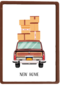 new home car with boxes