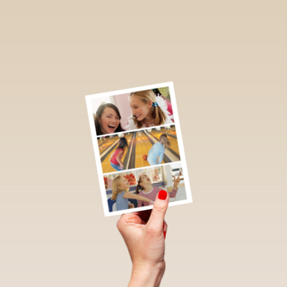 dubbele fotokaart staand drie liggende foto