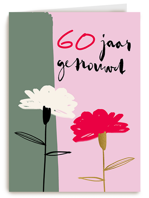 Kaart Hallmark | Huwelijksjubileum | Love Story Bloem Jaar Getrouwd