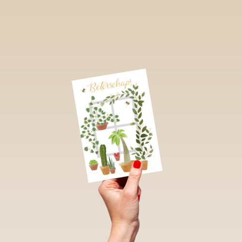 Beterschap kaart planten en bijtjes