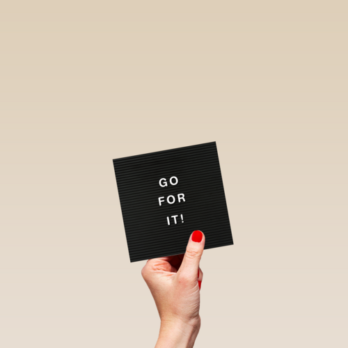 go for it letterbord