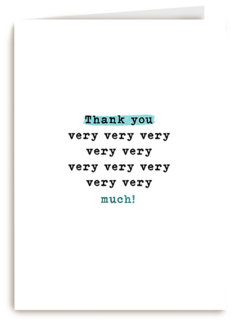 Bedankt thank you very very very much