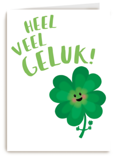 klavertje 4 wenst je veel geluk