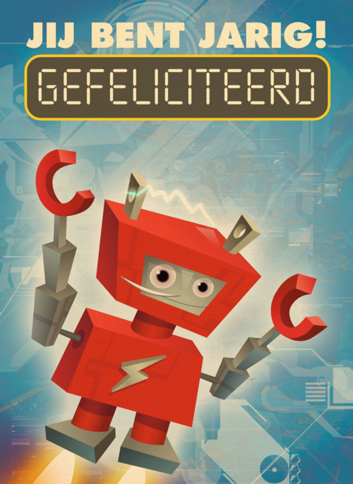 rode robot gefeliciteerd