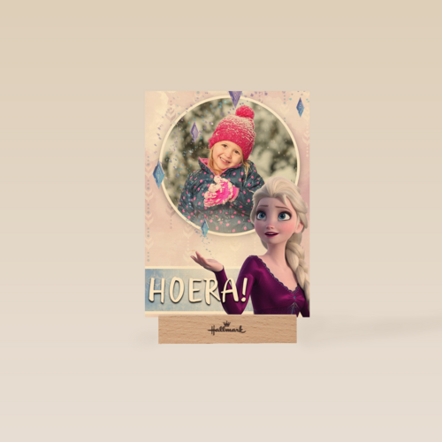 Frozen foto verjaardagskaart hoera