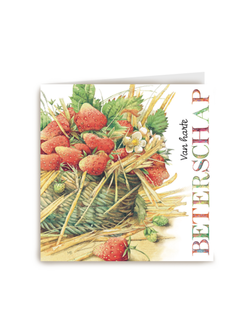 Kaart Hallmark | Beterschapskaarten | Marjolein Bastin Van Harte Beterschap Aardbeien