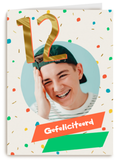 Gefeliciteerd 12 jaar fotokaart