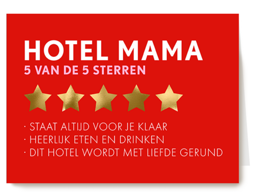 Kaart Hallmark | Moederdag | Hotel Mama Vijf Sterren