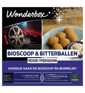 Bioscoop & Bitterballen voor 2 Personen Cadeaubon