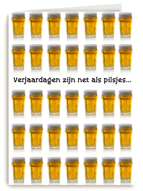 verjaardagen als pilsjes