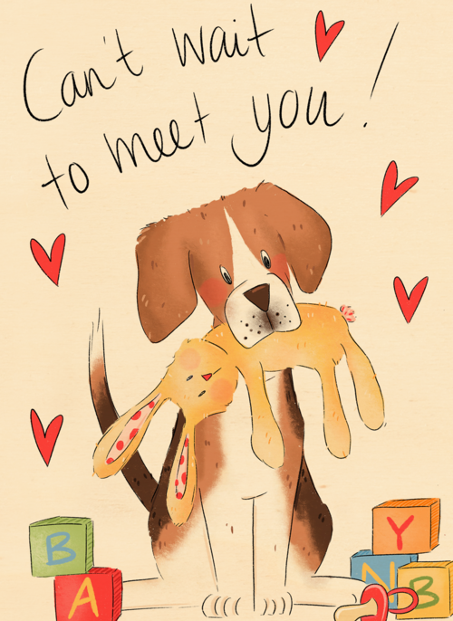 Houten Kaart Zwangerschap Felicitatie | Houten Kaart Hallmark | Zwangerschap Felicitatie | Matia Studio Cant Wait To Meet You