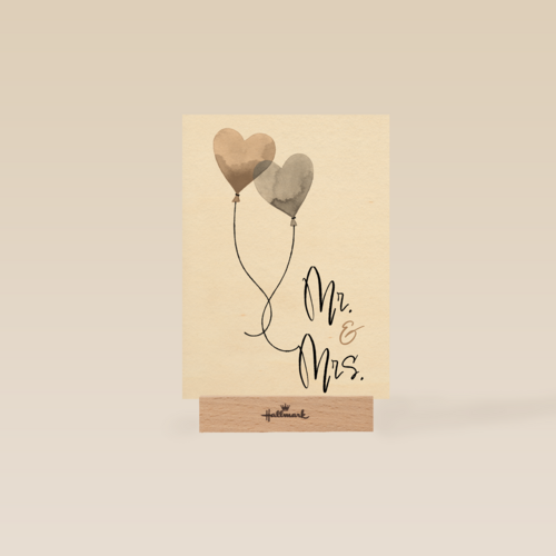 Pas getrouwd kaart Mr and Mrs
