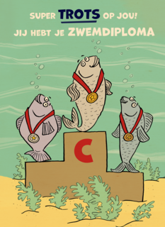 Zwemdiploma C kaart trots op jou
