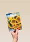 beterschapskaart met zonnebloemen