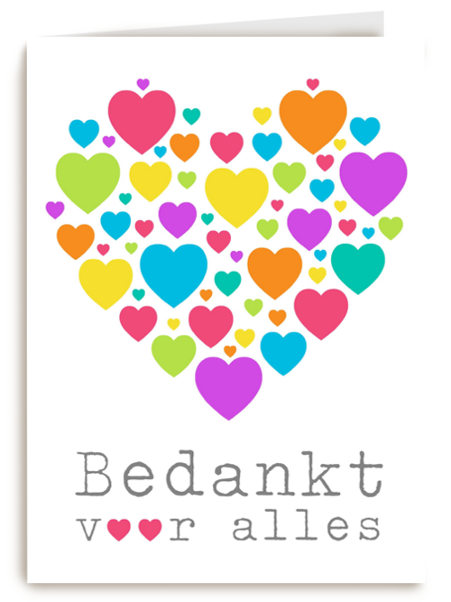 hart van gekleurde hartjes