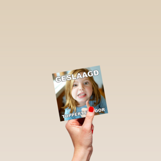 geslaagd kaart toppertje hoor