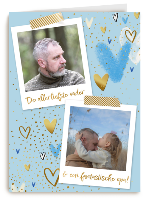 De allerliefste vader en fantatische opa fotokaart