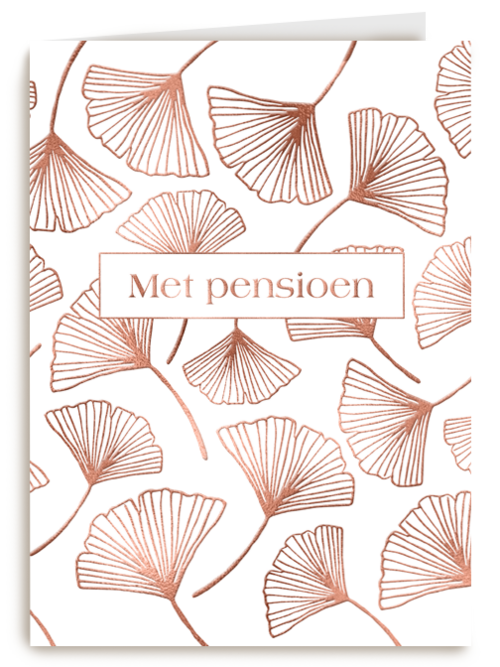 met pensioen met metallic bloemen