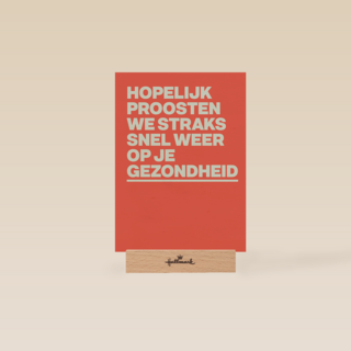 beterschap kaart proosten op je gezondheid