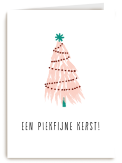 kerstkaart een piekfijne kerst