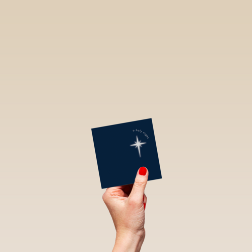Religieuze kerstkaart holy night