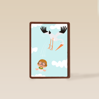 geboorte zoon ooievaar baby grappig