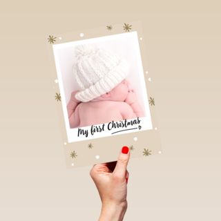 kerstkaart fotokaart baby my first christmas