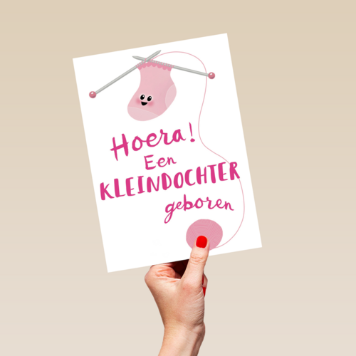hoera hoera een mooie kleindochter geboren
