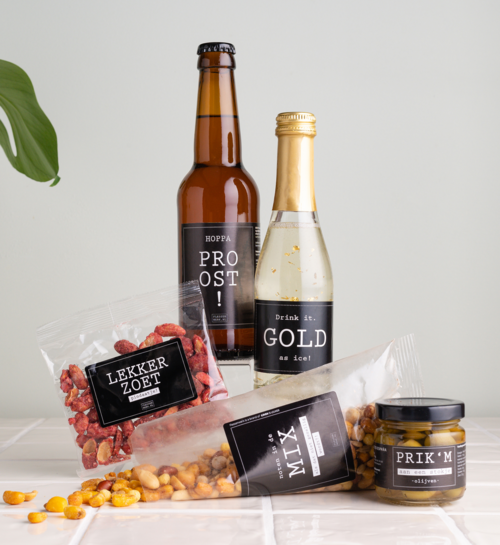Flessenwerk Drank Cadeau Borrelpakket Biertje Wijntje