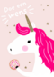 Verjaardagskaart unicorn doe een wens