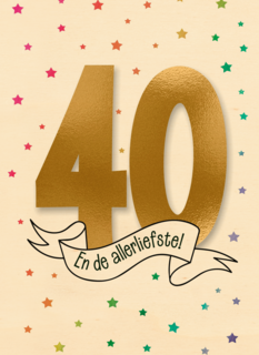 Verjaardagskaart 40 en de allerliefste