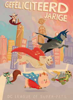 SuperPets kaart gefeliciteerd jarige