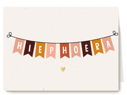 Verjaardagsslinger hiep hiep hoera