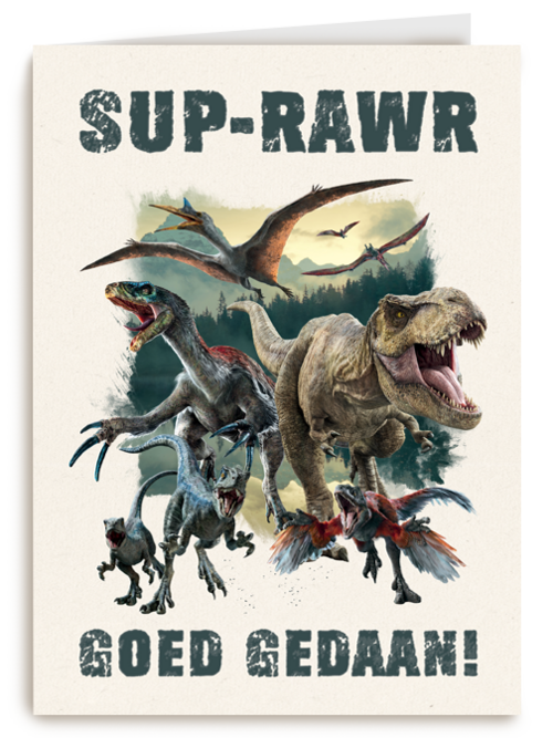 Compliment kaart dino