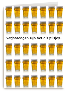 verjaardagen als pilsjes