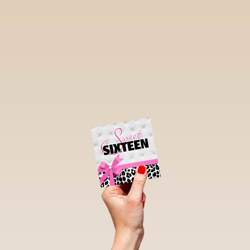 sweet sixteen roze strik