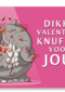 valentijnkaart dikke valentijnsknuffel voor jou