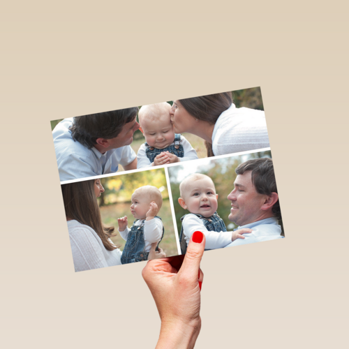 dubbele fotokaart liggende foto twee kleine foto