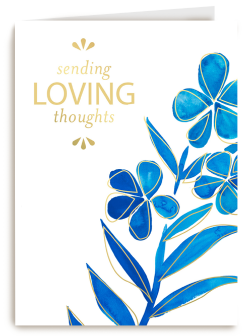 Kaart Hallmark | Condoleance Kaarten Herinnering | Sterktekaart Engels Sending Loving Thoughts