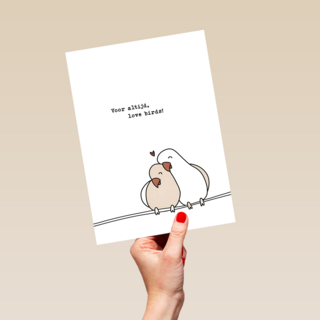 Liefdeskaart voor altijd love birds