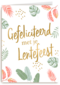 Gefeliciteerd met je lentefeest bladeren