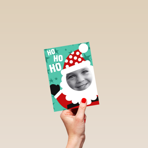 hohoho grappige fotokaart kids