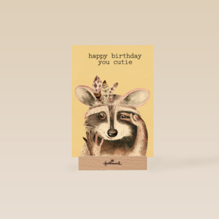 verjaardag kaart hip happy birthday to you cutie wasbeer