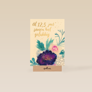 huwelijkskaart 12 en een half jaar samen heel gelukkig