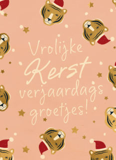 Vrolijke Kerst verjaardags groetjes