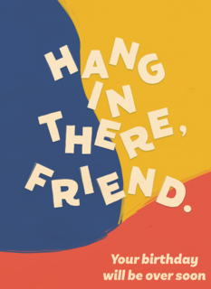 hang in there friend your birthday will be over