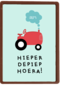 Verjaardagskaart tractor